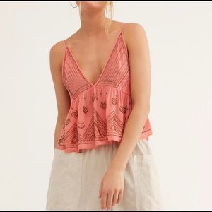Free People Lost in You pink beaded to